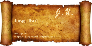 Jung Ubul névjegykártya